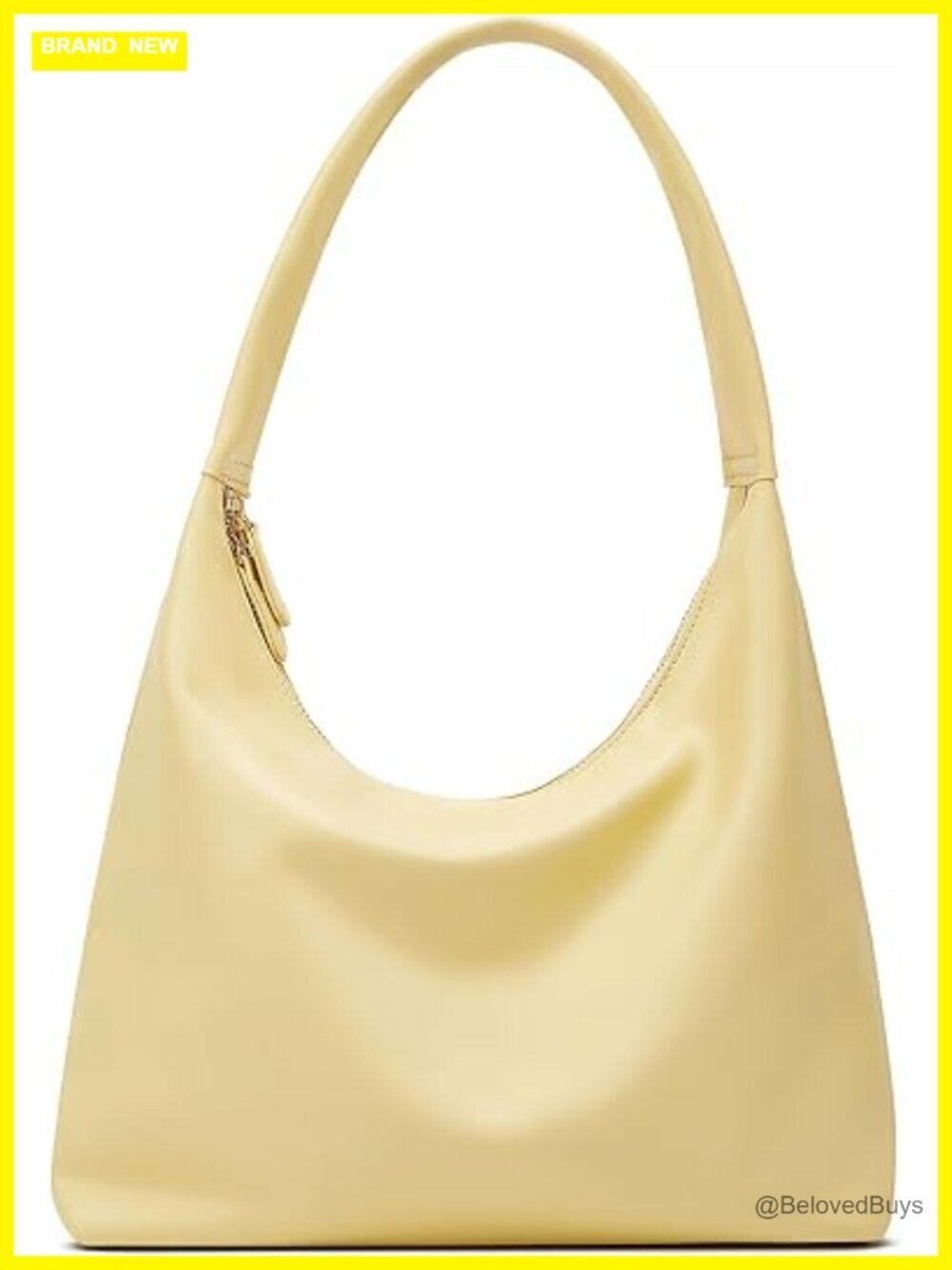 PU Leather Crescent Hobo Bag Slouchy Shoulder Crossbody Tote